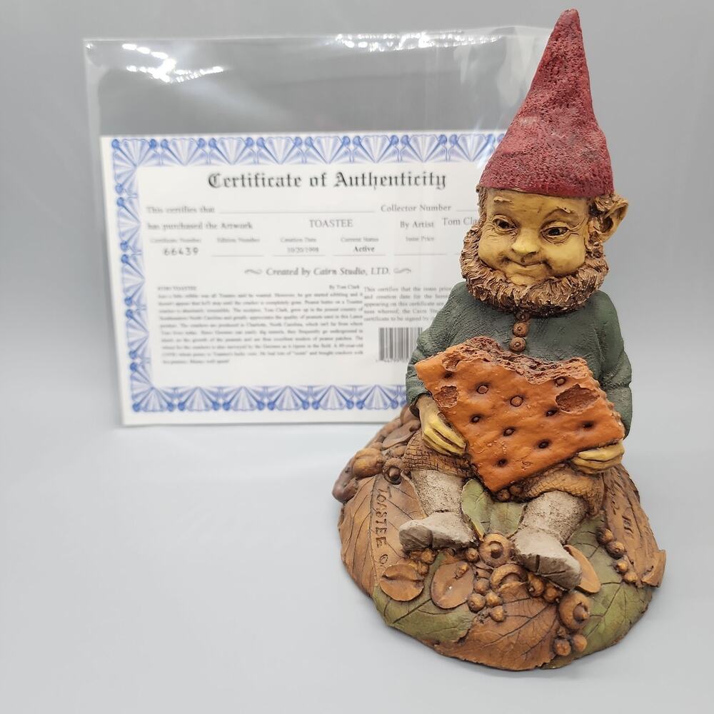 1998 Tom Clark Gnome TOASTEE Lance Cracker 5.5in Cairn Studios Snack COA